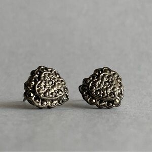 New vintage marcasite silver heart earrings